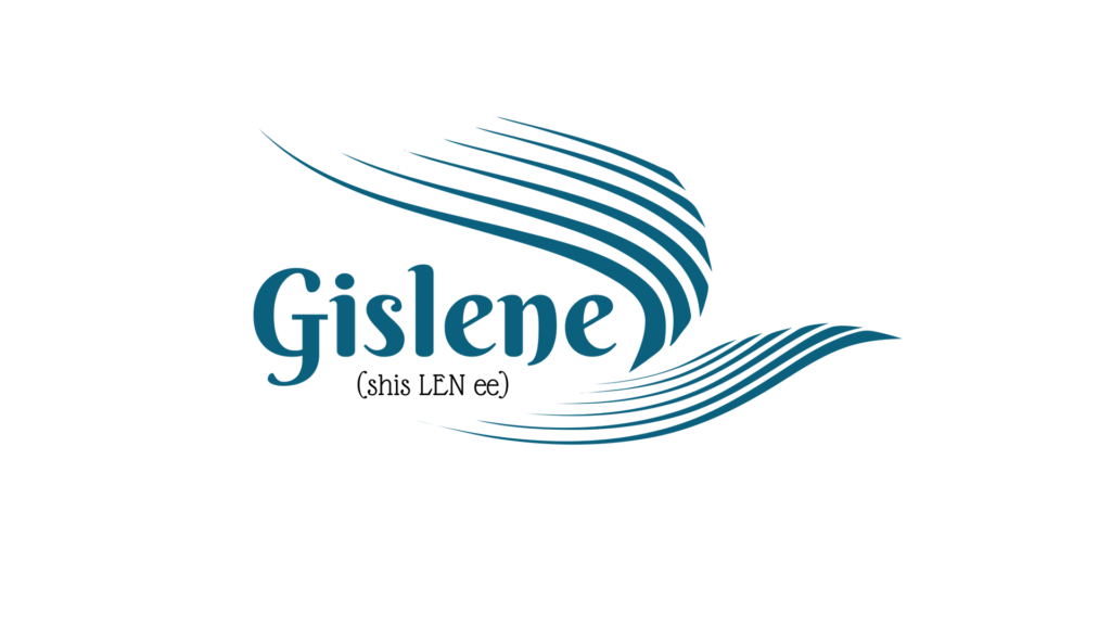 Gislene logo with pronunciation