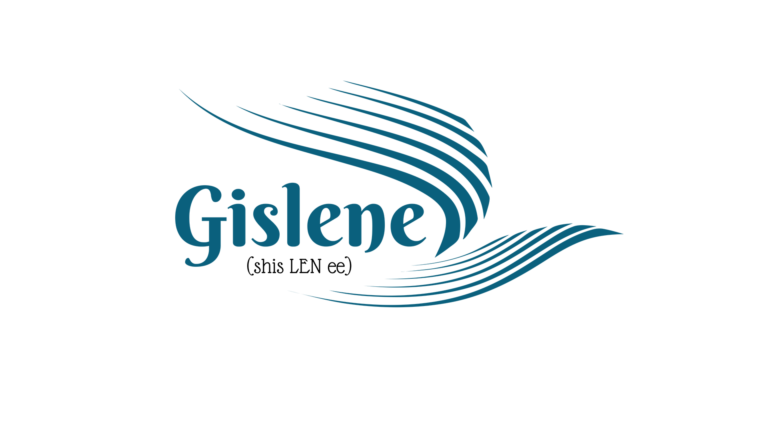 Gislene logo with pronunciation